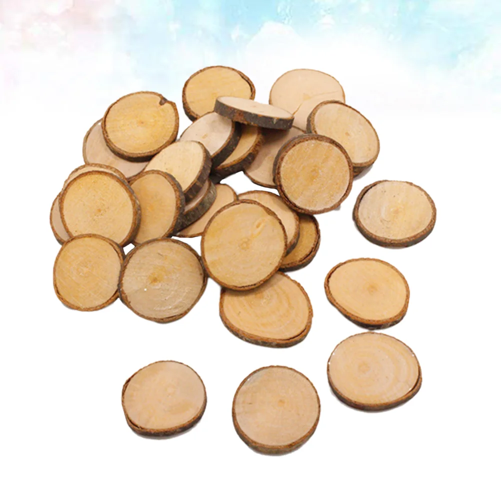 

10pcs Creative Smooth Round Woods Natural Wood Pieces Round Wood Disks for Home