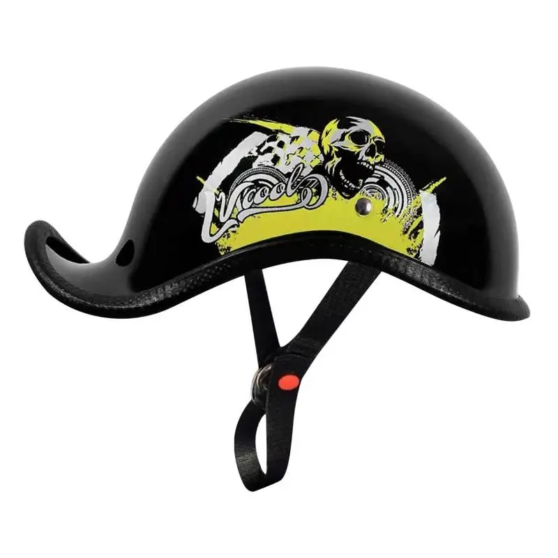 

Мотоциклетные шлемы для взрослых, полувинтажный, с дизайном в виде ласточкиного хвоста, солнцезащитный козырек и пряжка, быстросъемный ремешок для прогулочных и скутеров