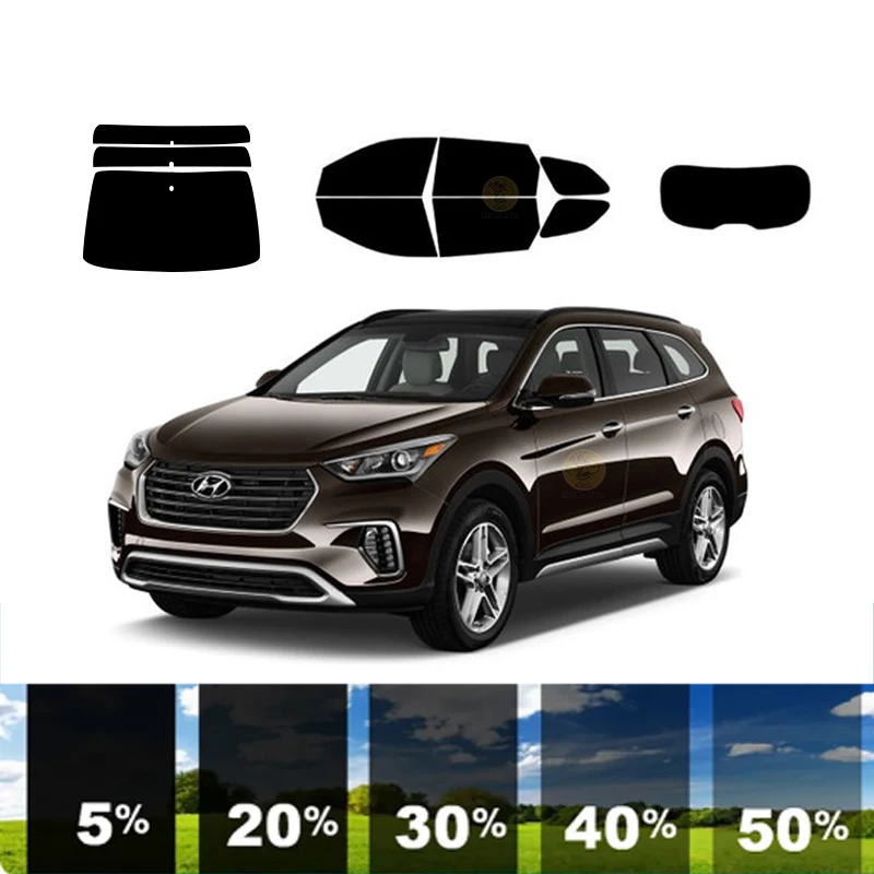 Precut Съемная оконная Тонировочная пленка для автомобиля 100% UVR 5%-35% VLT