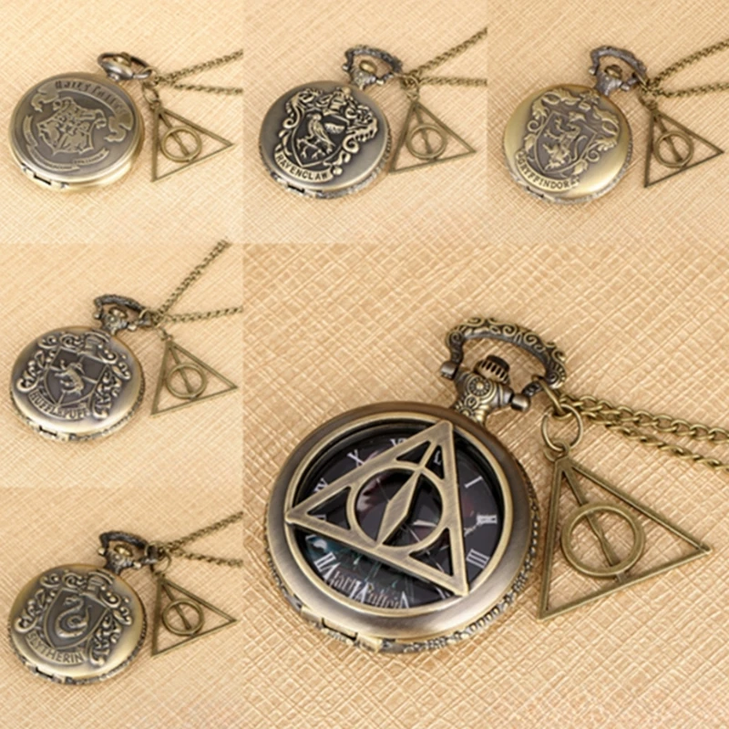 Новинка большие карманные часы Harried в стиле ретро с ожерельем аксессуары для