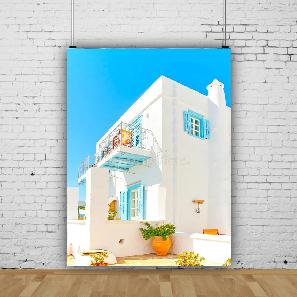 

European Style Retro Street Seaside Scenery Wedding Photos Newborn and Pet Photography Background Props JDH-24