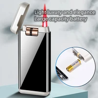 new metal gas windproof butane lighter mens small toy gift unique red flame can light cigar can be used for kitchen barbecue