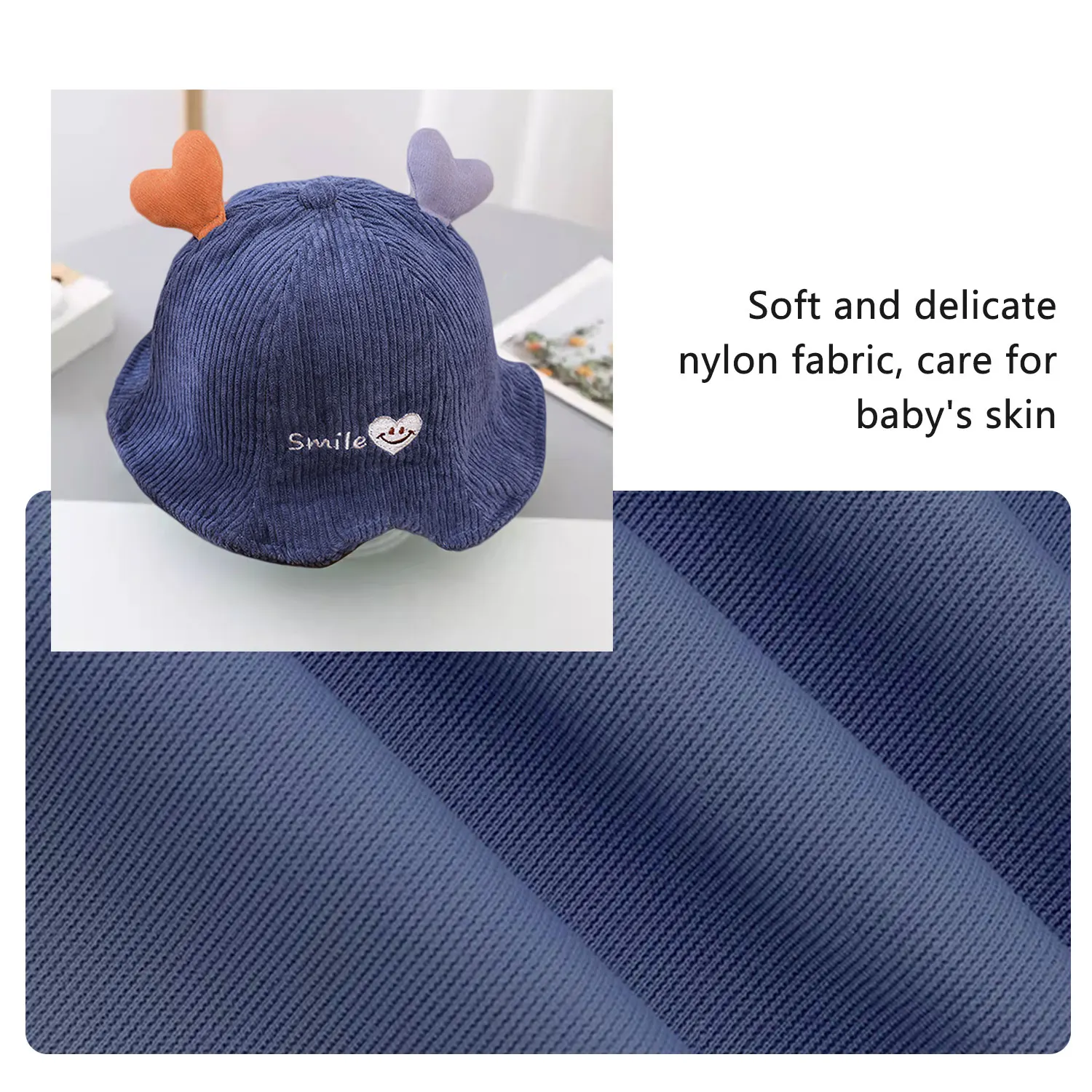 Детская Шляпа От Солнца В Рыбацком Стиле С Сердечком Смайлик Бархатный Материал