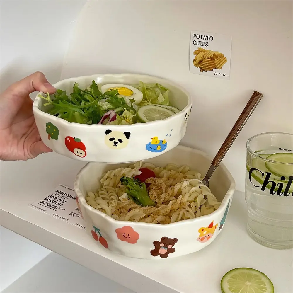 Мягкая керамическая тарелка в корейском стиле