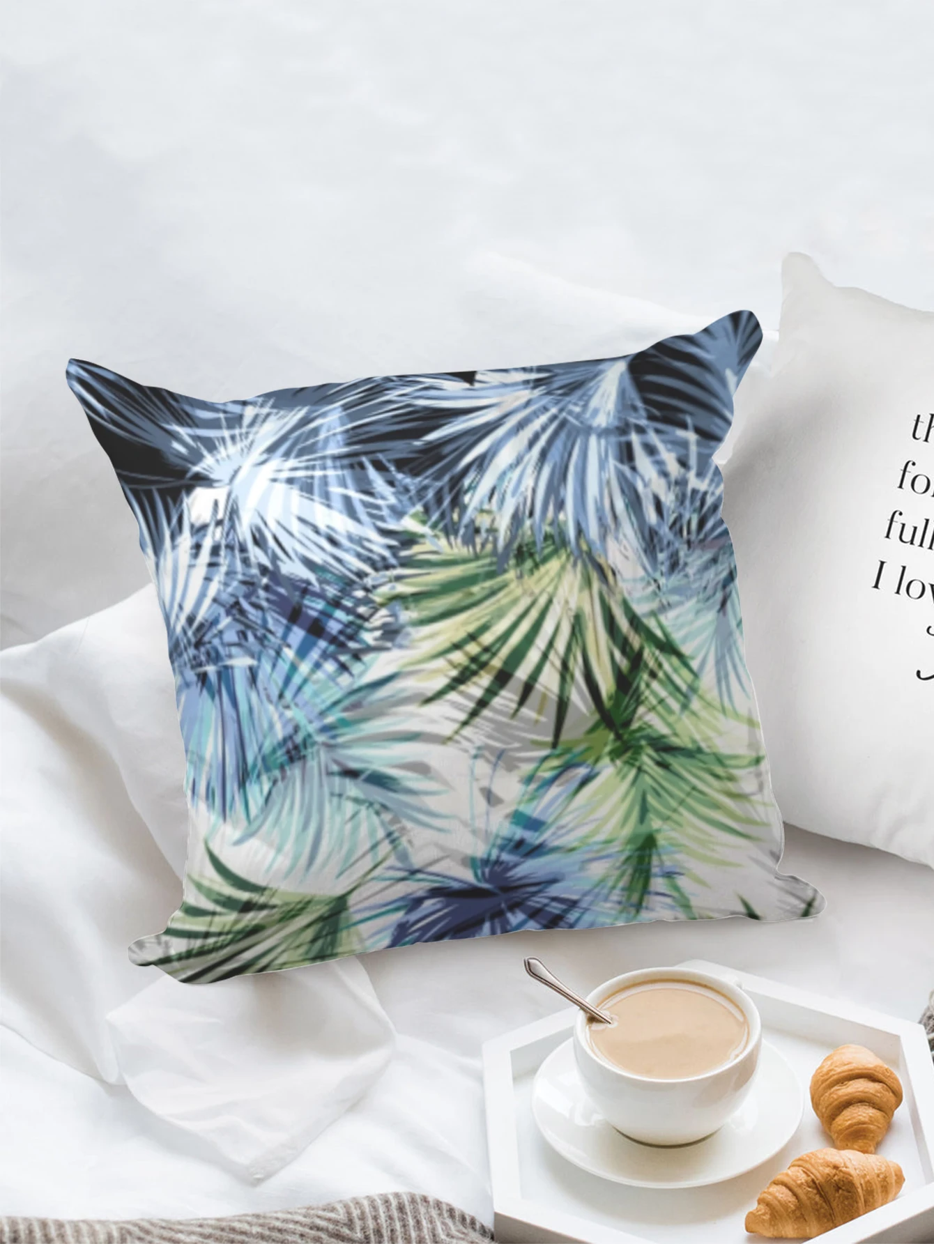 Decorative Leaf Pillowcase Polyester Square Cushion Cover Throw Pillows Bed Couch Home Decor Dakimakura 45x45cm