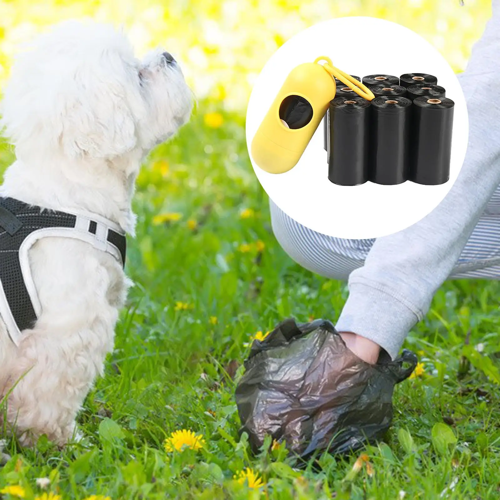 

10x High Quality Dog Waste Bags No Leaks with Dispenser Pet Roll Heavy Duty Holder for Cat Litter Dog Poop Outdoor Puppy Walking