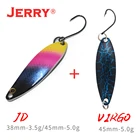 Jerry JD Форель Латунь Микро Одинарный крючок металлическая приманка в виде ложки 3.5g 5g искусственные с блестками воблер приманки окунь окуня Рыболовная Снасть