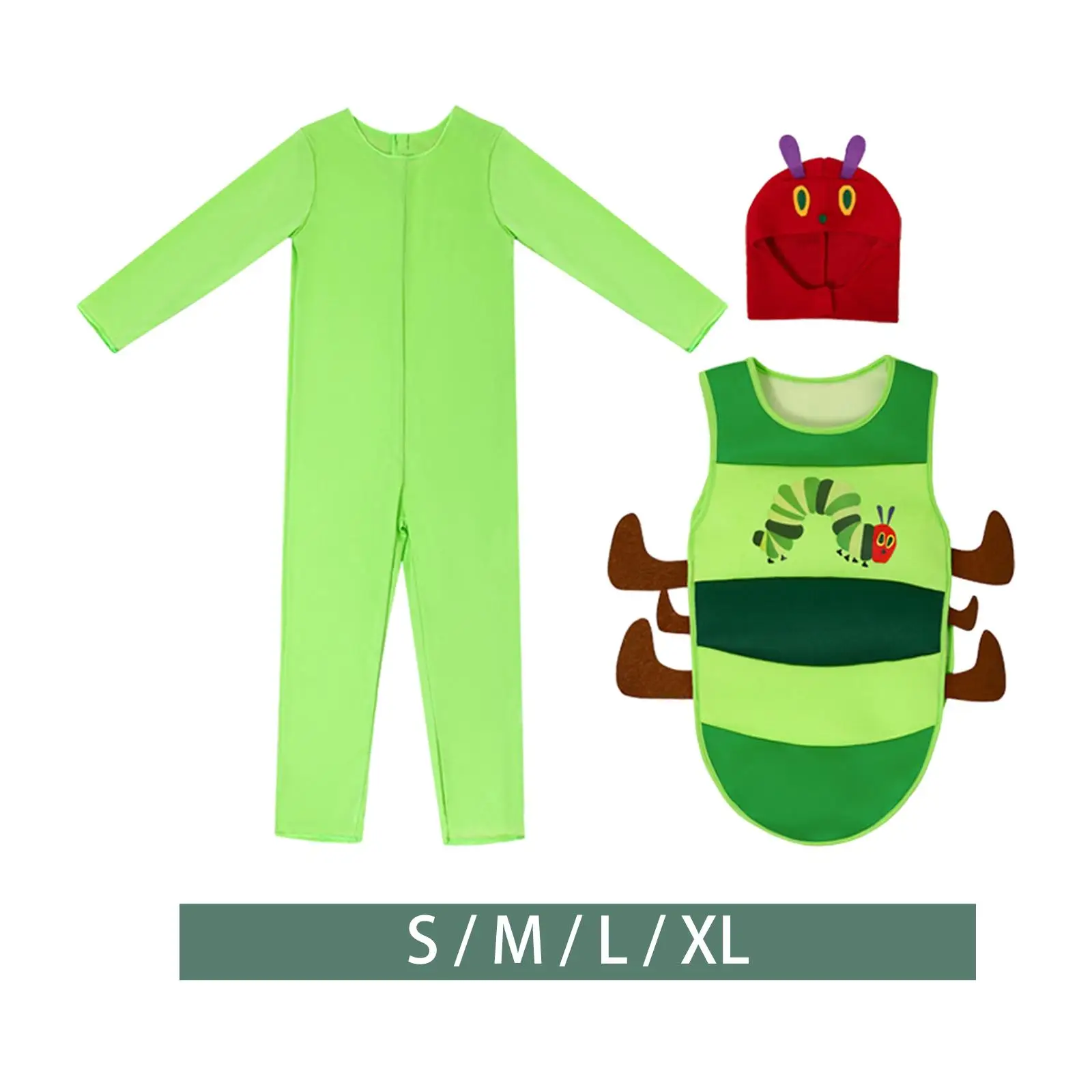 

Kids Caterpillar Costume Cosplay Costume Caterpillar Animal Cosplay Costume Caterpillar Clothes for Masquerade Holiday Halloween