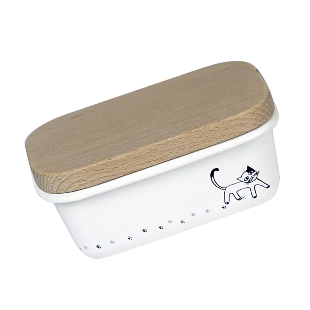 

Butter Dish Boxplate Lid Holder Porcelain Large Plates Container French Keeper Seasoning Serving Tray Cheesestick Covered