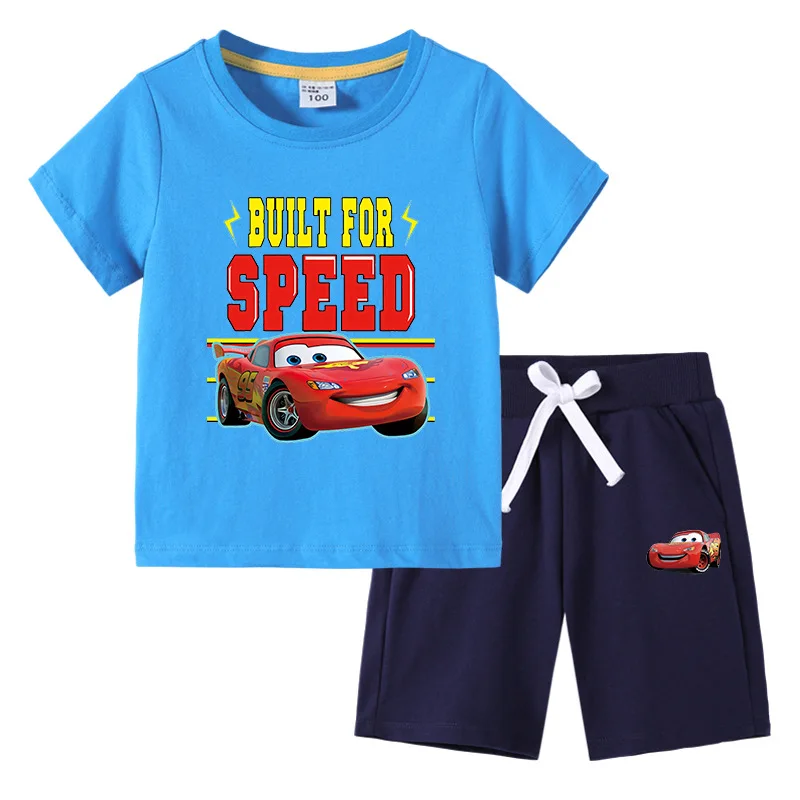 Комплект детской одежды Disney McQueen с машинками летние костюмы из двух предметов