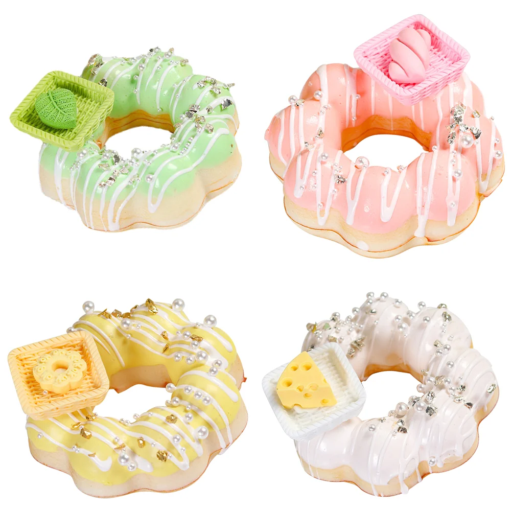 

Fake Cake Donuts Artificial Donut Faux Model Props Simulation Toy Desserts Decor Decoration Dessert Home Cute Play Bread Display