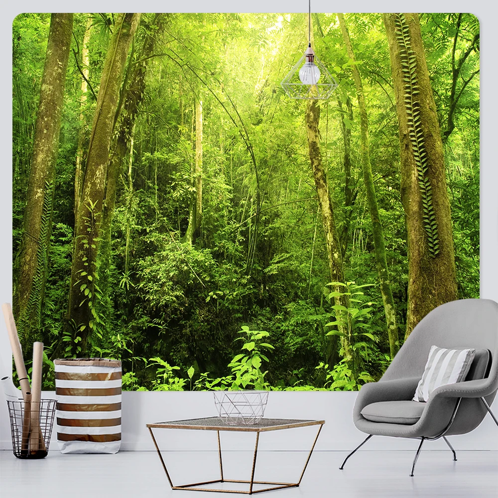 Домашний декор гобелен в спокойном лесу стиле хиппи бохо настенная подвесная