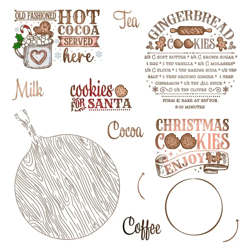 Рождественская серия mew 2024 металлические штампы и для DIY скрапбукинга