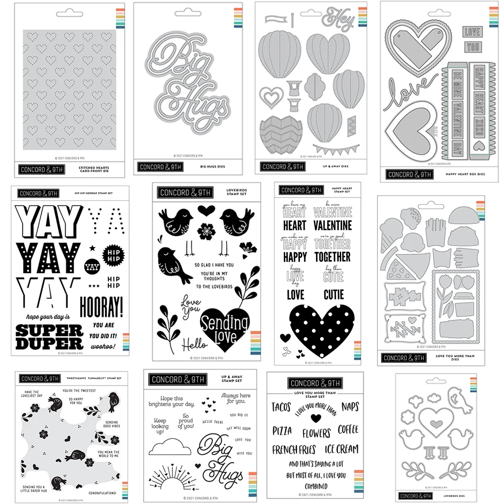 Металлические штампы для скрапбукинга VALENTINE'S DAY