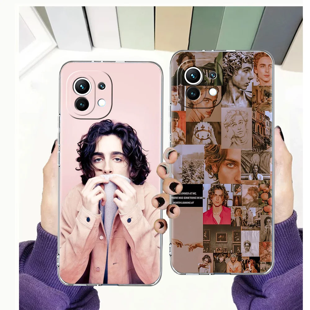 

Timothee Chalamet Transparent Phone Case For Xiaomi Mi Poco X3 X4 NFC F3 M3 11 Ultra 11T 11X Pro Lite 5G Luxury Soft Shell Coque