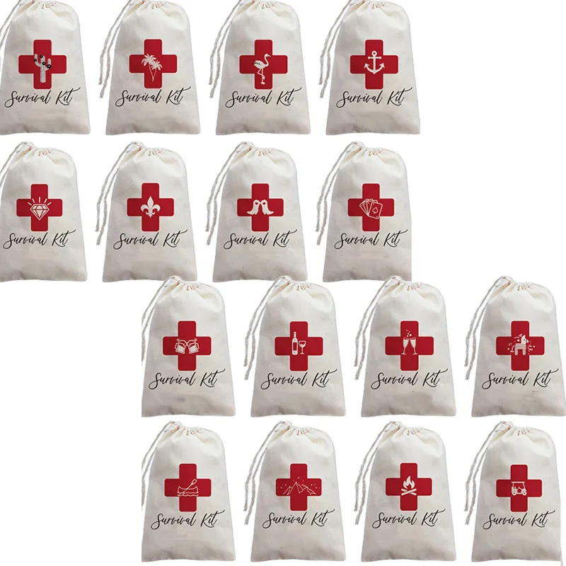

5pcs Custom Personalised Hangover Survival Recovery Kit Bags Bachelor Bachelorette hen Party Girls Trip Birthday decoration gift