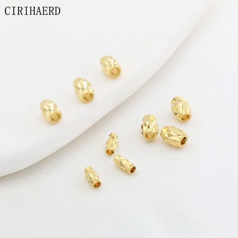 14 К позолоченные трубчатые бусины-разделители бусины для DIY ожерелья браслеты