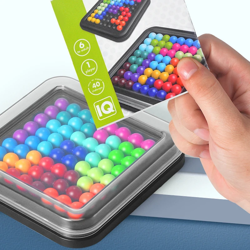 Обучающие игрушки для детей головоломка IQ настольная игра бусины в виде пирамиды