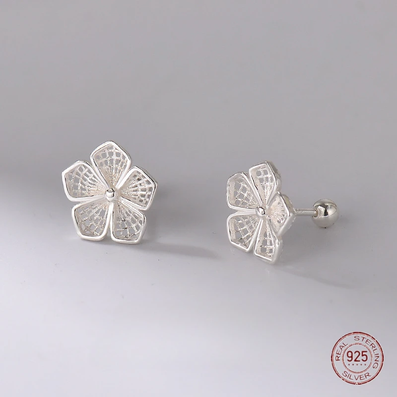 

Женские серьги-гвоздики из серебра 925 пробы, с перфорацией