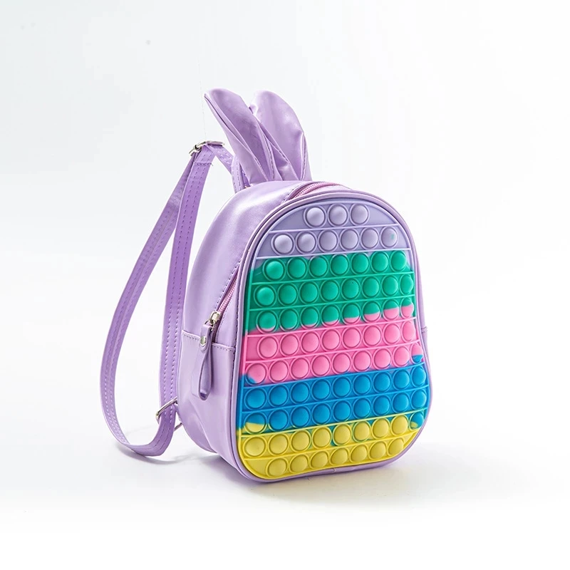 

Fidget Toys Backpack for Children Girls Push Bubbles Bag Antistress Toys for Kids Student Simple Dimple Women Crossbody Bags