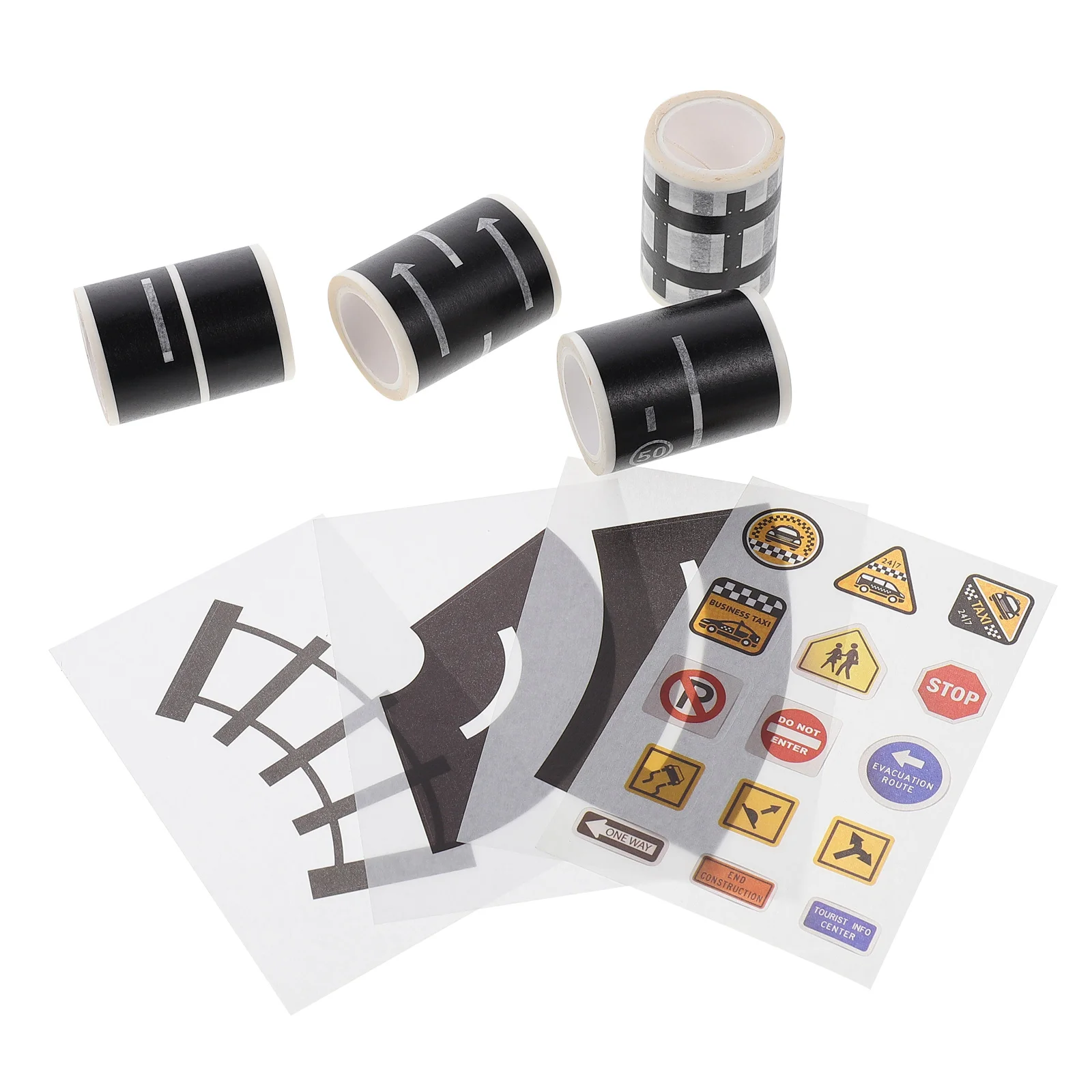 

Road Tape Sticker Traffic Railway Train Track Stickers Curves Maskingkids Playsigns