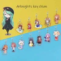 anime keychain cute acrylic cartoon figure pendant keyrings double sided key holder jewelry women men birthday gift accessories