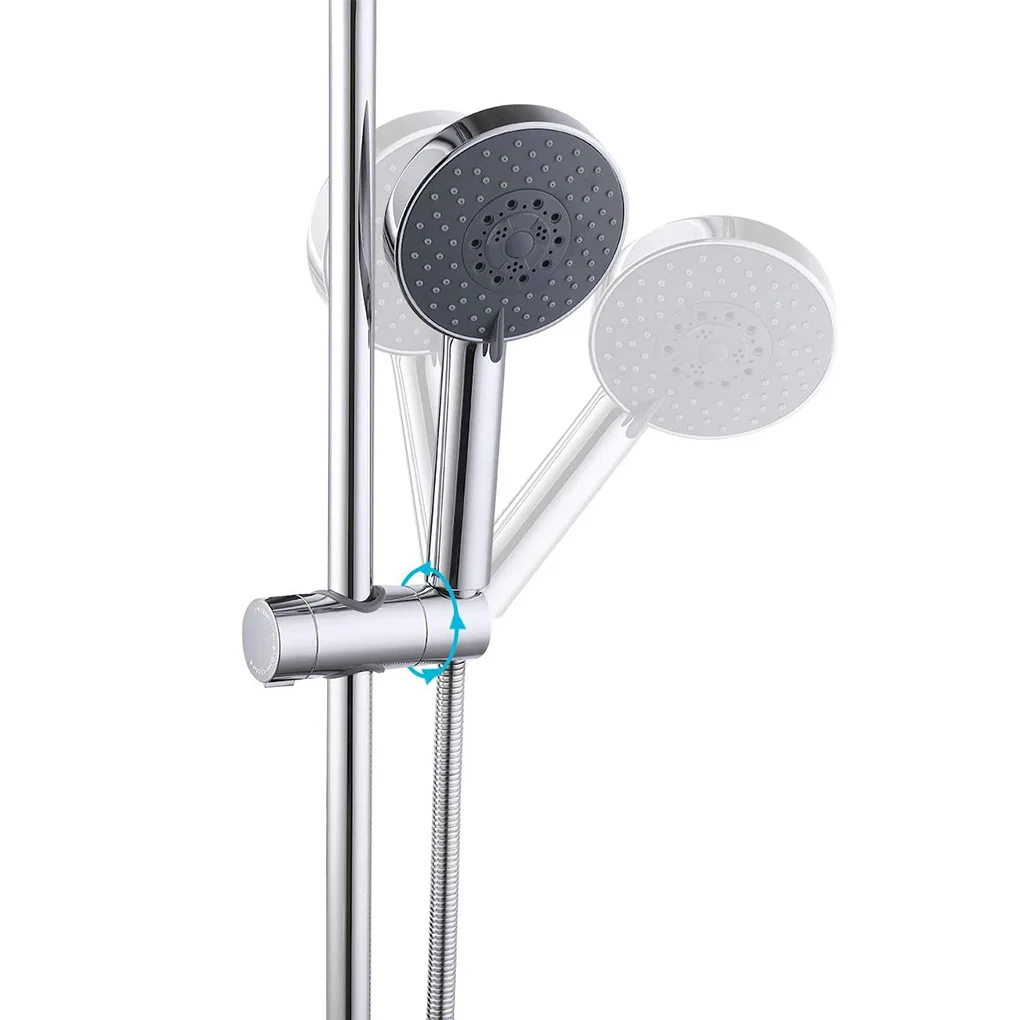 Shower Bracket Shower Rail Holder Adjustable 20~25mm ABS Chrome Shower Head Holder Bathroom Accessories Universal images - 6
