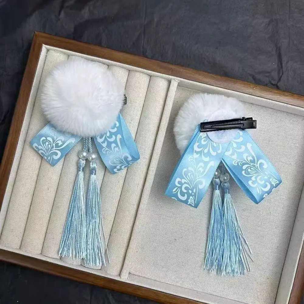 Тканевый зажим для волос Chun-Li заколки с кисточками заколка кисточкой и бантом