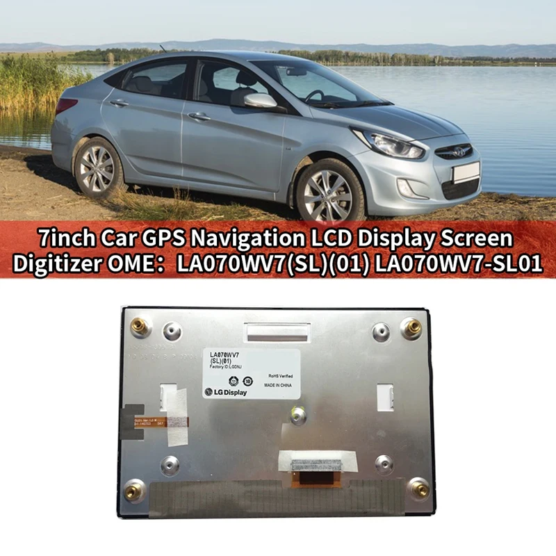 

7Inch Car GPS Navigation LCD Display Screen Digitizer for Kia Hyundai LA070WV7(SL)(01) LA070WV7-SL01