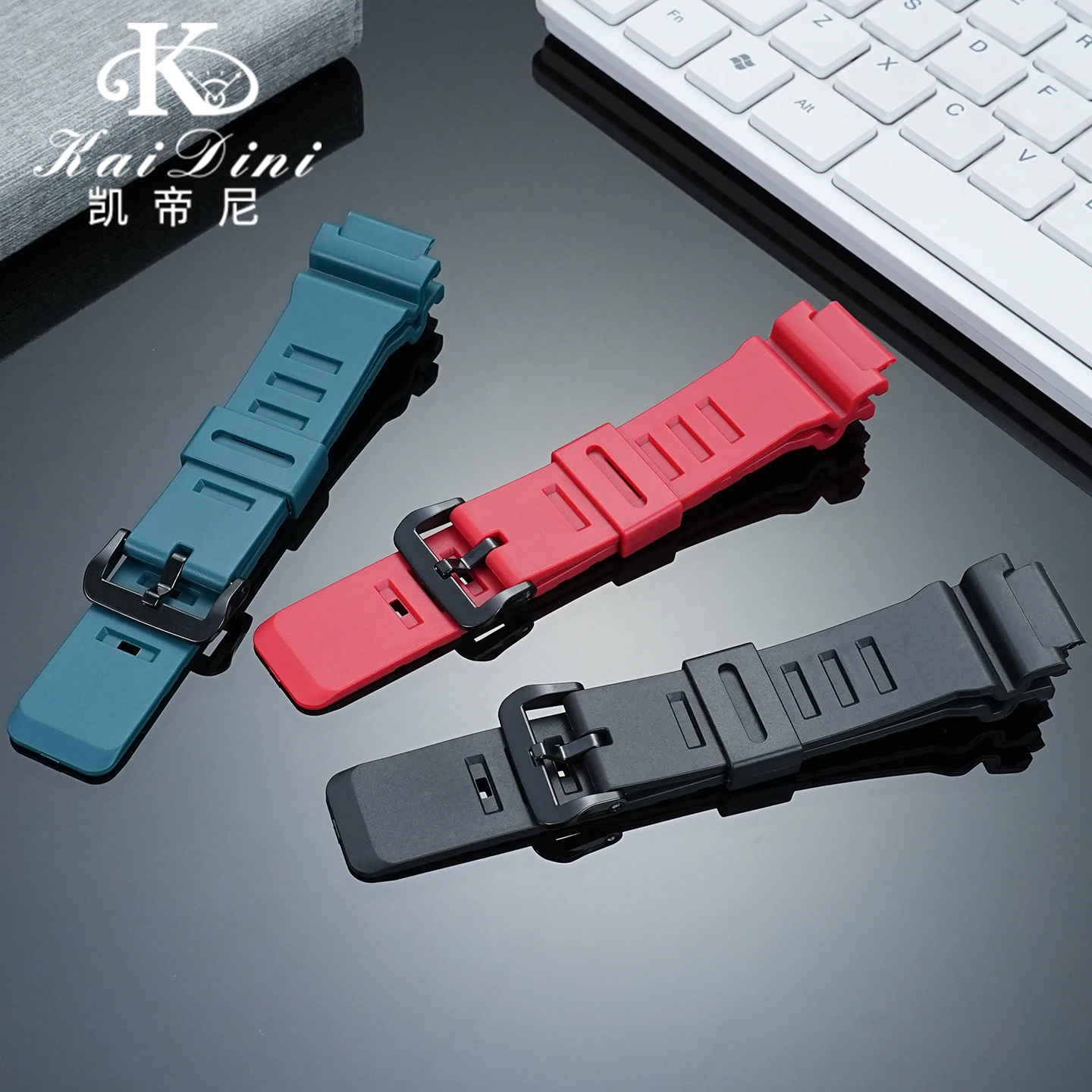 Фото Силиконовый ремешок для часов Casio WS-1400 WS-1600 WS-1500 WS-1700, спортивный силиконовый ремешок из смолы, водонепроницаемые аксессуары для часов 18 мм №2