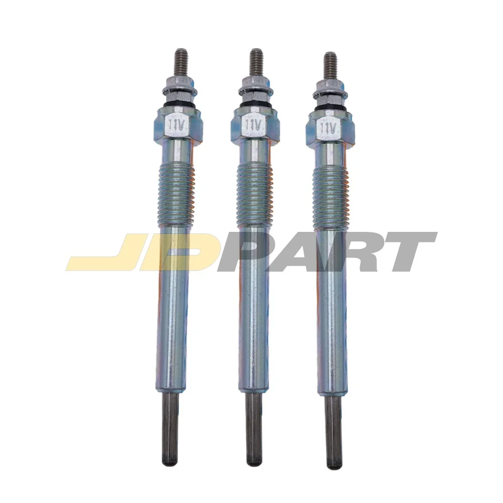 

3 PCS Glow Plug 129008-77800 For Yanmar Engine 3TNV88 3TNV88-BDCR 3TNV88-BPYB