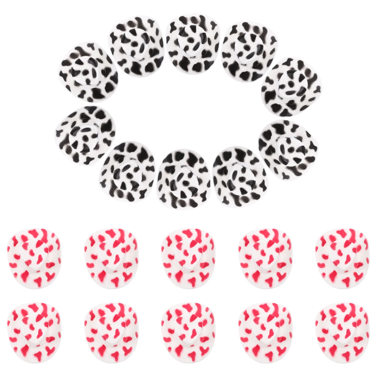 

Baby Toys Tiny Hat 20Pcs Mini Hats Western Hats Plastic Cowgirl Hat Miniature Hat Cupcake Topper for