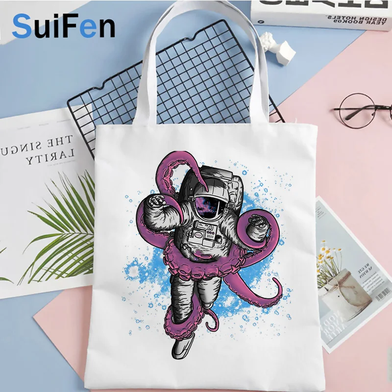 

Сумка для покупок astronauta, сумка-тоут, многоразовая сумка для покупок для продуктов