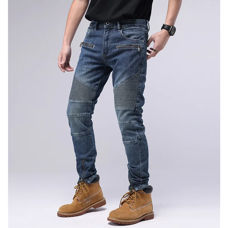 Streetwear Men  Autumn and Winter Slim and Elastic Leisure Elastic Force Black Pencil Pants 2022 Long Skinny Panels Jeans Female