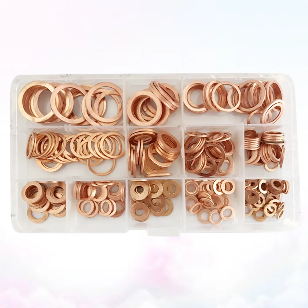 

300pcs Copper Metric Sealing Washers Assortment Set to M20 Coils