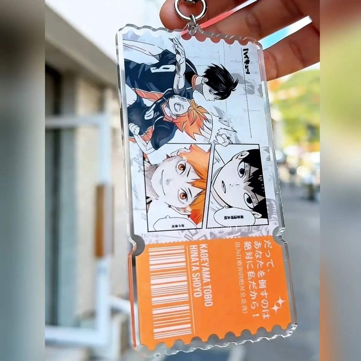 Фото Haikyuu аниме брелок Shoyo Hinata акриловый брелок Kuroo Tetsurou брелок для ключей сумка кулон орнамент милые аксессуары подарок другу №1