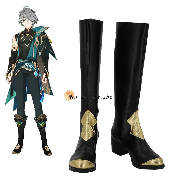

Genshin Impact Alhaitham Game Cosplay Shoes Boots Custom-made Halloween Carnival Party Role Play Accessories For Adult Women Men