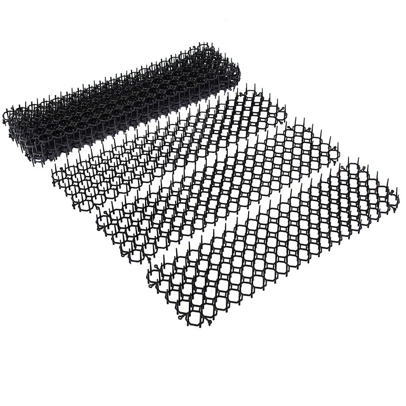 

10Pcs Cat Scat Spike Mats - Anti Digging Flexible Pet Safe Deterrent Spike Pad For Outdoor Garden 49Cmx13cm