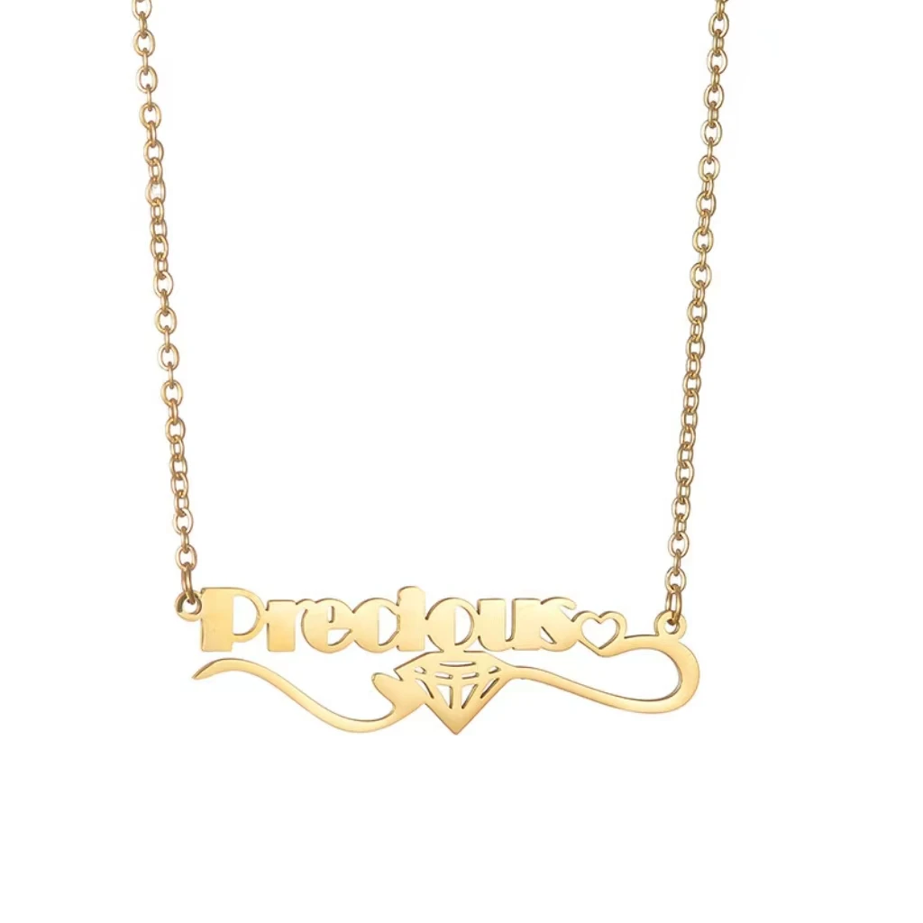 Lateefah ожерелье из нержавеющей стали с буквами сделай сам персонализированная