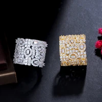 threegraces elegant shiny cubic zirconia adjustable size bridal wedding engagement rings for women brazilian party jewelry r188