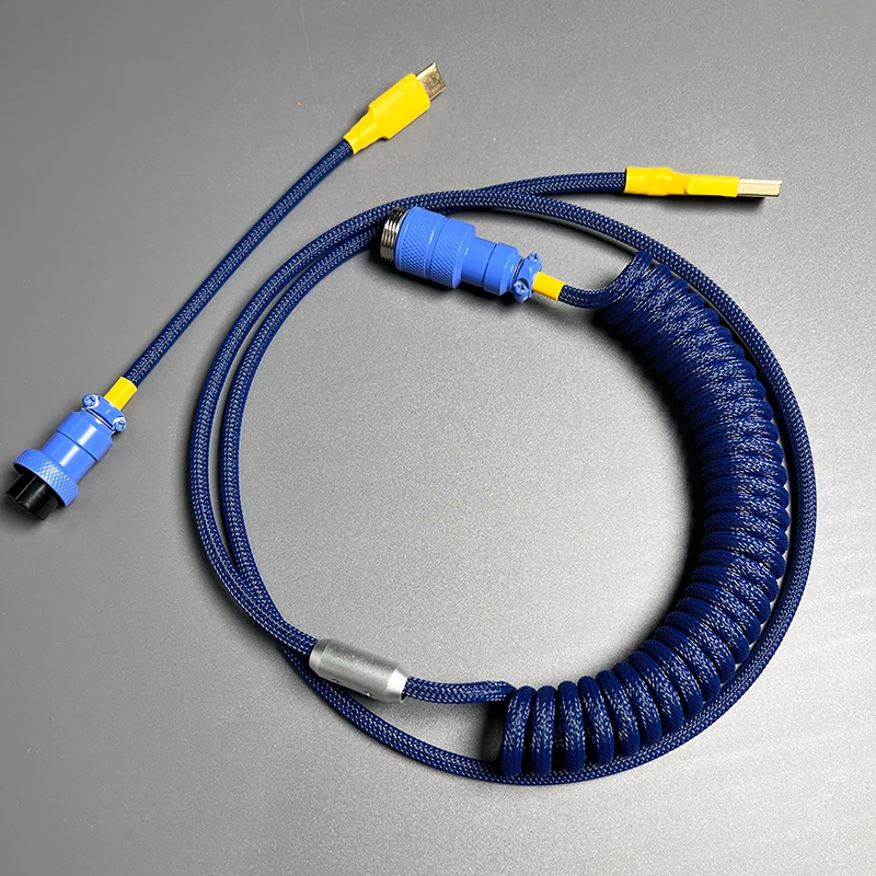 hand made customized keyboard cable keycap aviation plug data cable type c mini mirco to usb connector for gaming keyboard free global shipping