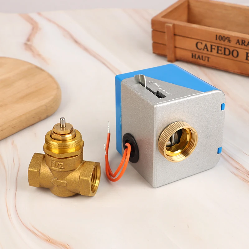 Электрический двухходовой клапан DN15 1 шт. для кондиционирования воздуха с