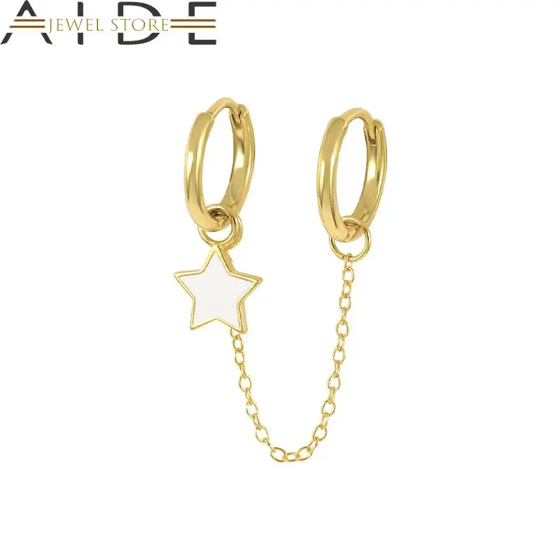 

Серьги-кольца женские из серебра с эмалью, с двумя отверстиями