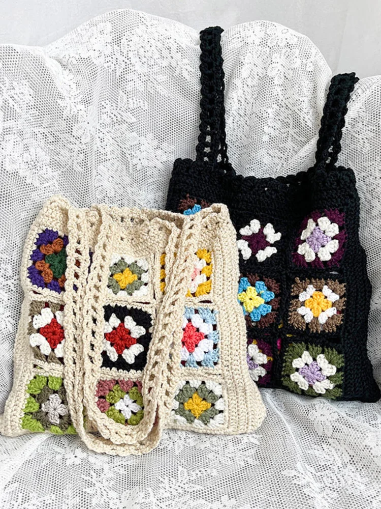 Crochet Heart Tote Bag - $15.49 on AliExpress, via Thieve •