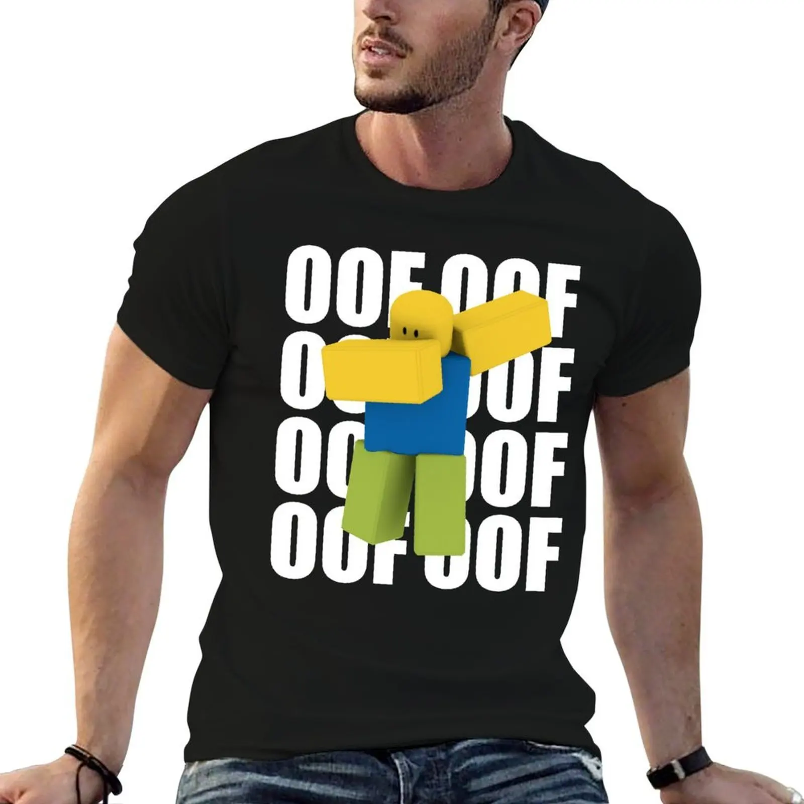 Фото Футболка Noob OOF Nub Dubbing Dancing Funny Dank Meme Gaming Nub, подарок для геймеров, детская футболка больших размеров, летняя футболка с коротким рукавом №1