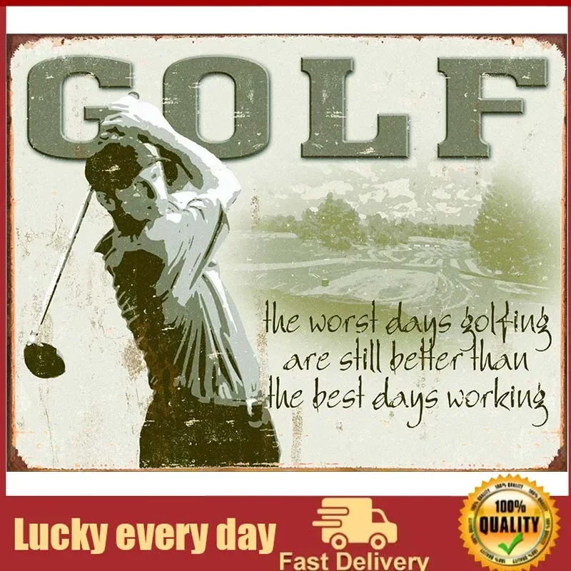 

Golf - Best Days Metal Tin Sign home decor room decor vintage decor room decor home decor