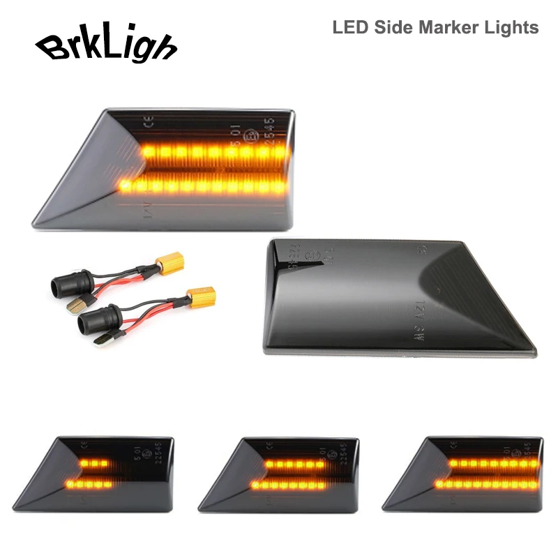 

2Pcs No Error LED Dynamic Side Marker Light Turn Signal Lamps For Opel Vectra C 2001-2008 Signum 2003-2008 Amber Car Accessories