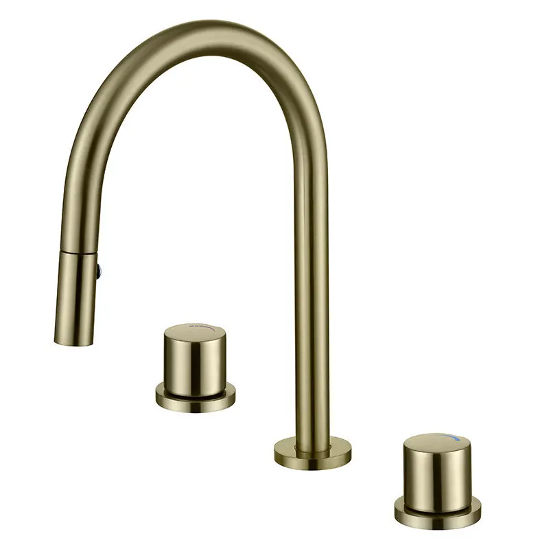 

Высококачественный смеситель для раковины из меди с тремя отверстиями и разрезом, смеситель для ванной комнаты с защитой от брызг, аксессуа...