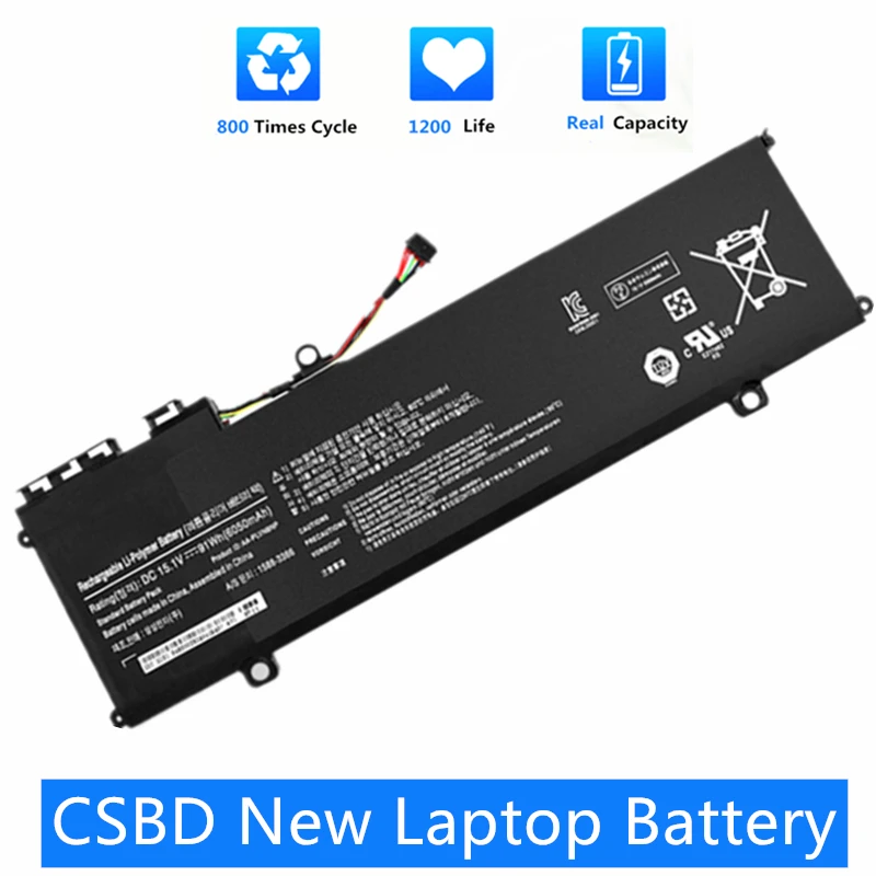 CSBD Новый аккумулятор для ноутбука Samsung ATIV Book 8 880Z5E NP880Z5E AA-PLVN8NP 15,1 V 91Wh