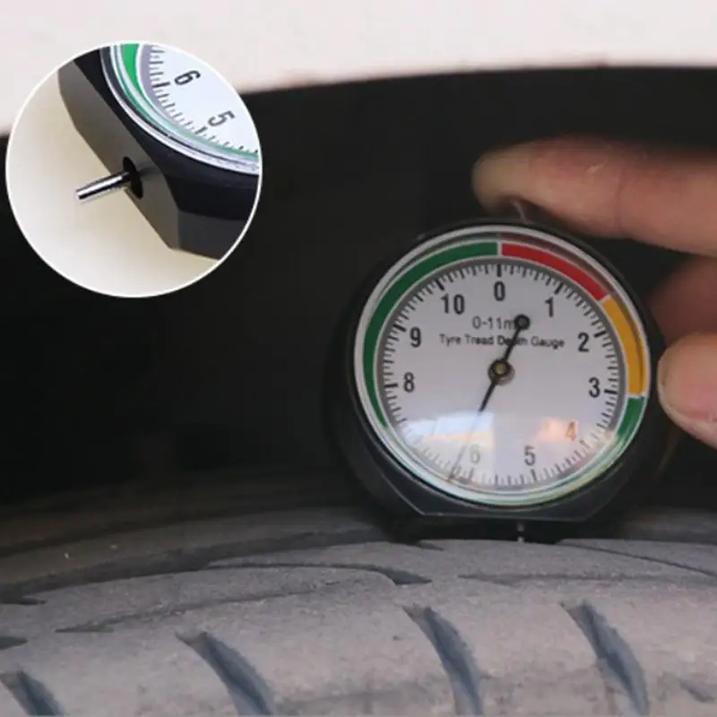 

Portable Car Tyre Tread Depth Gauge Trucks Van Tire Pointer Monitor Measure Device Tool Tire Depth Gauge Automobile Accessories